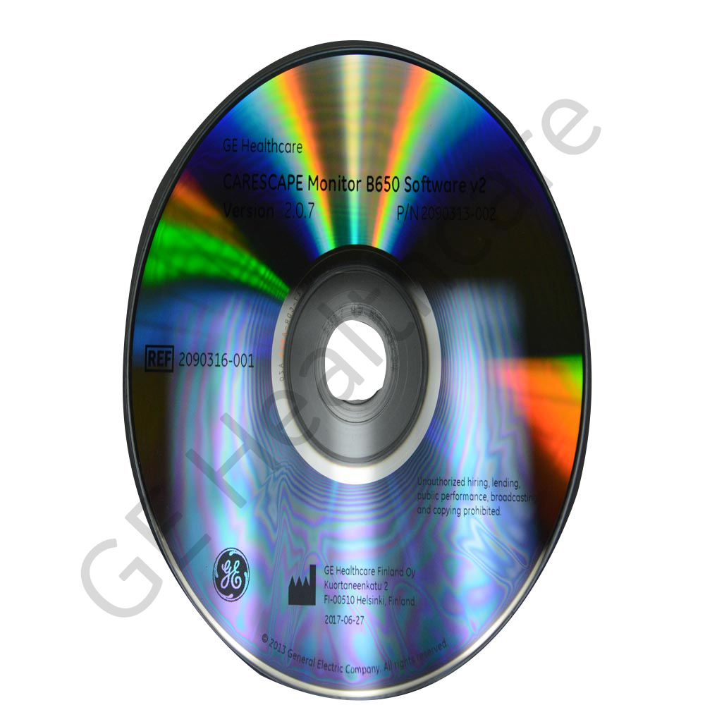 CARESCAPE B650 Software Disaster Recovery Kit v2.0.7 CARESCAPE B650 Software Disaster Recovery Kit v2.0.7