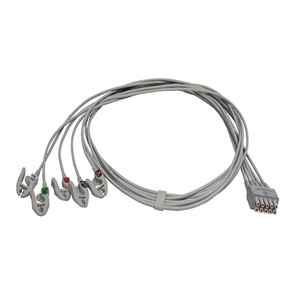 ECG Leadwire set, 5-lead, grouped, grabber, AHA, 130 cm/51 in, 1/pack ECG Leadwire set, 5-lead, grouped, grabber, AHA, 130 cm/51 in, 1/pack