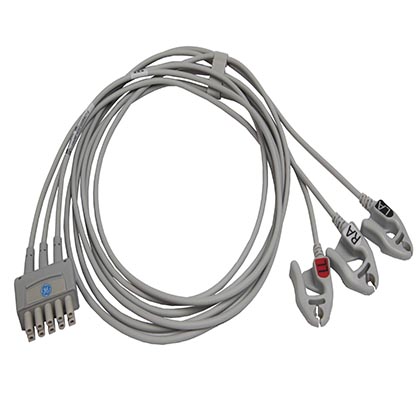 ECG Leadwire set, 3-lead, grabber, AHA, 130 cm/51 in, 1/pack ECG Leadwire set, 3-lead, grabber, AHA, 130 cm/51 in, 1/pack